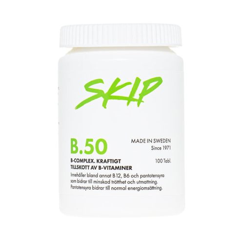 SKIP B.50, B-Vitamin Kompleks. 100 tabletter.