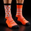 Power Socks, løpe- og sykkelsokker, Orange/hvit/sort