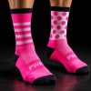 Power Socks, løpe- og sykkelsokker, Rosa/hvit/sort