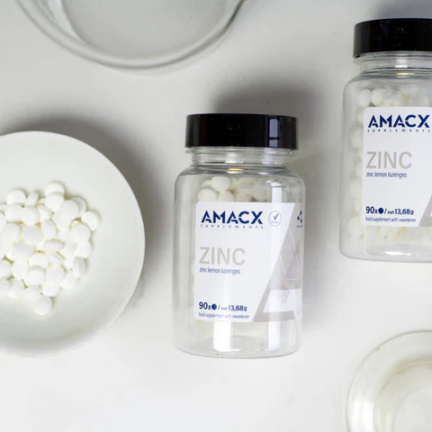 Amacx Zinc 90 Sugetabletter med frisk sitronsmak