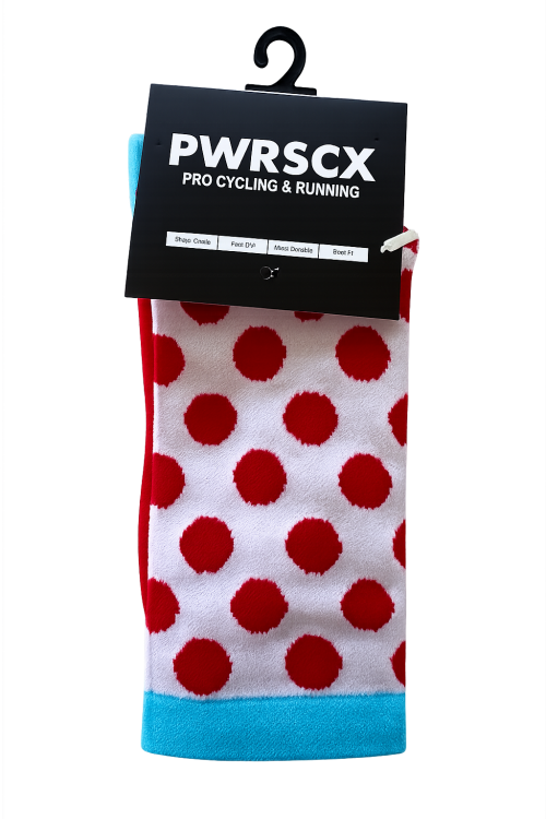 pw9.png Power Socks, løpe- og sykkelsokker, Rød/hvit/blå