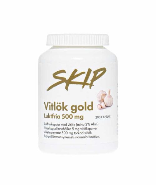 SKIP Hvitløk Gold, 200 kapsl.